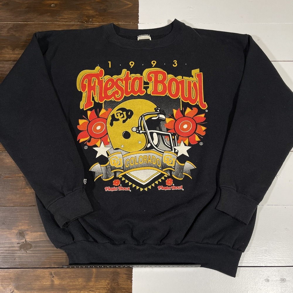 Vintage 90s Colorado University Fiesta Bowl Black Sweatshirt Mens‎ 2XL Tultex